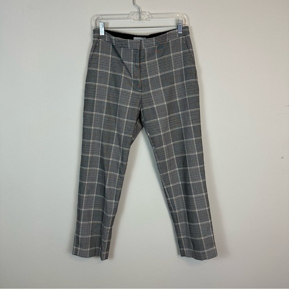 H&M | Black and Gray Plaid Elastic Waist Slim Leg Trousers Size 8 Women’s - Picture 1 of 8